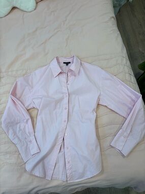 Sinched waist Dynamite Pink Button-Up Shirt